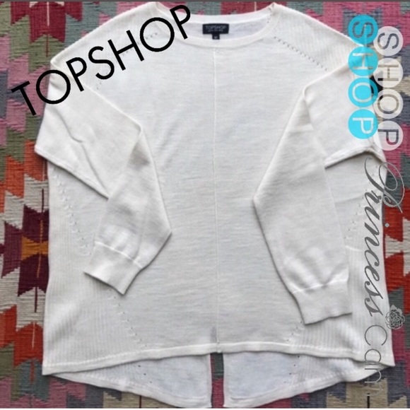 Topshop Sweaters - 🆕TOPSHOP Minimalist Pointelle LS Sweater Sz 8